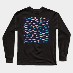 Cute Flying Saucer Pattern Long Sleeve T-Shirt